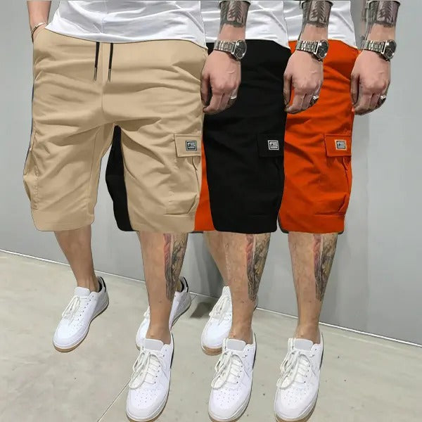 Men's 3-Pack Lightweight Multi-Pocket Cargo Shorts