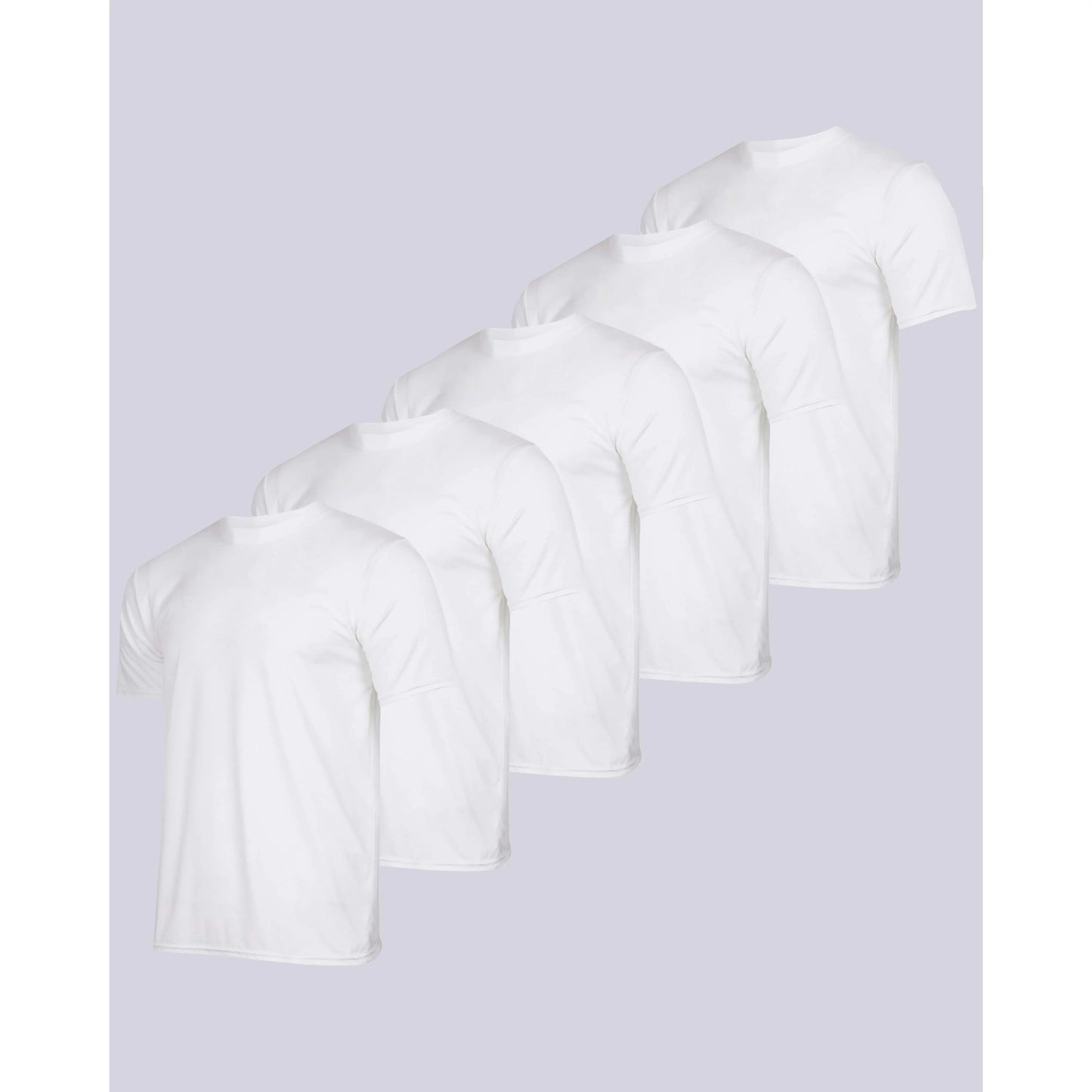 Men's 5-Pack Dry Fit Athletic Performance T-Shirts
