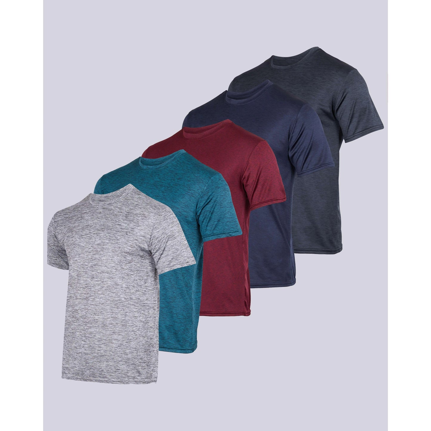 Men's 5-Pack Dry Fit Athletic Performance T-Shirts