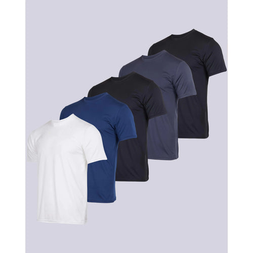 Men's 5-Pack Dry Fit Athletic Performance T-Shirts
