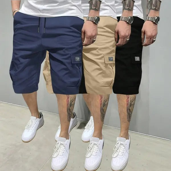 Men's 3-Pack Lightweight Multi-Pocket Cargo Shorts