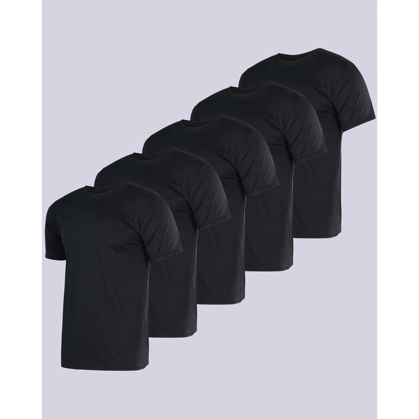 Men's 5-Pack Dry Fit Athletic Performance T-Shirts